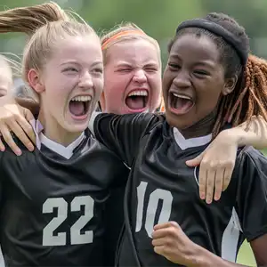 happy sports girls